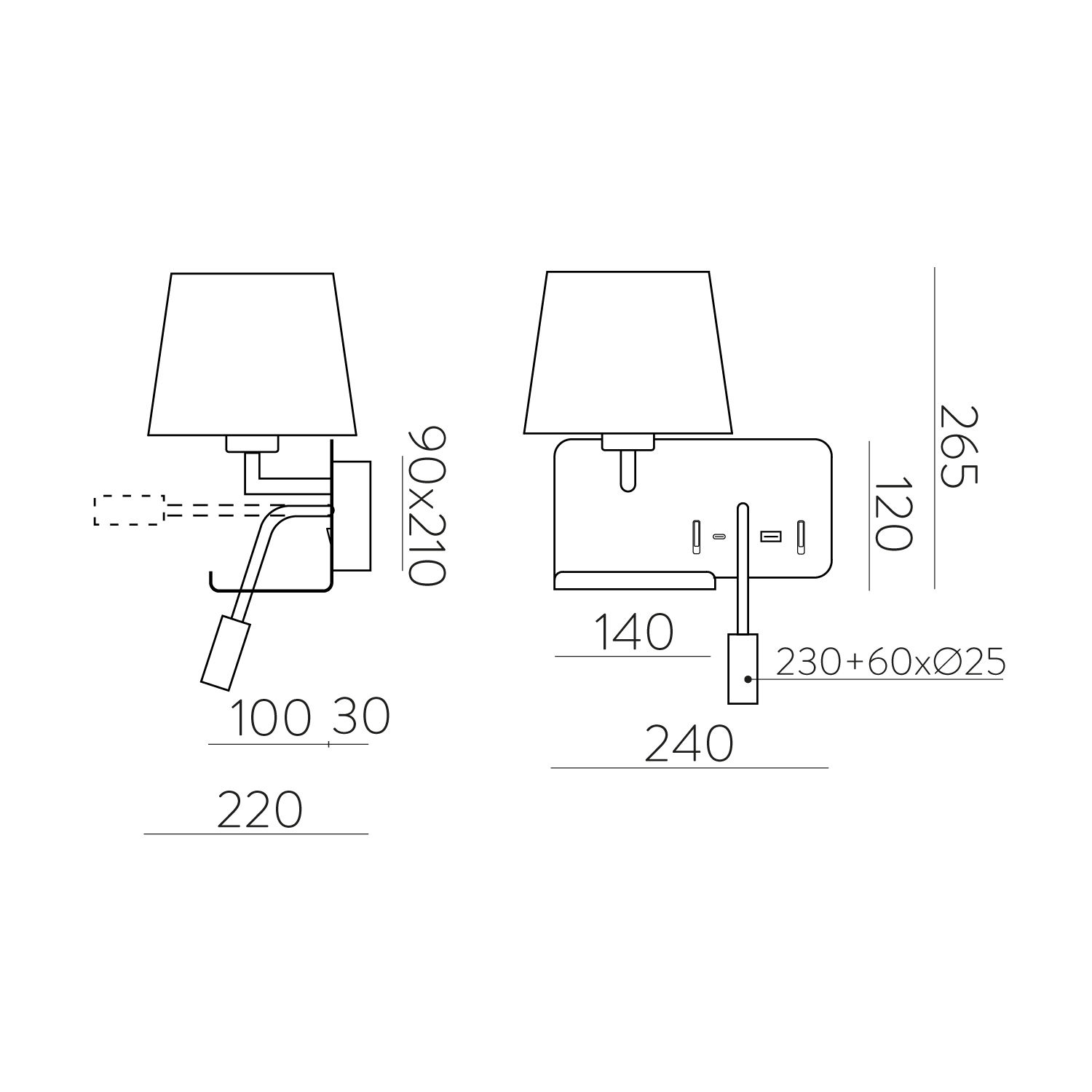 HOLD 1L WALL LAMP