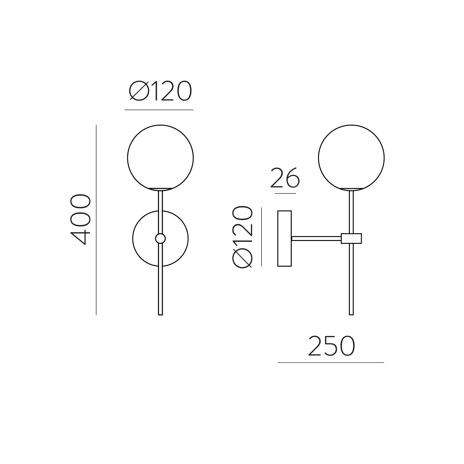DORIS 1L WALL LAMP
