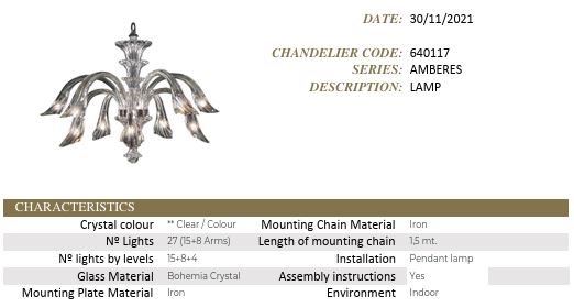 AMBERES 8L CHANDALIER