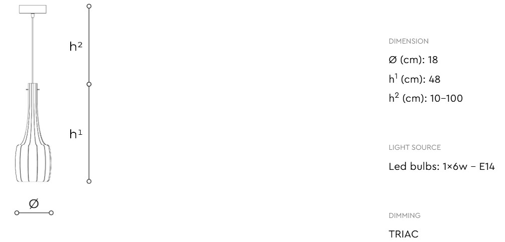 BOSSANOVA 1L PENDANT