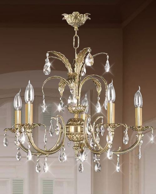 PALMERA CHANDALIER 5L AB Ø61X48 CM E14 5X40W - alt