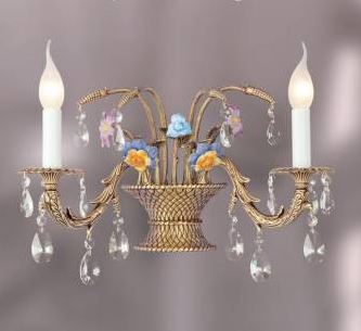 VALENCIA WALL LAMP 2L AB Ø46X25 CM E14 2X40W
