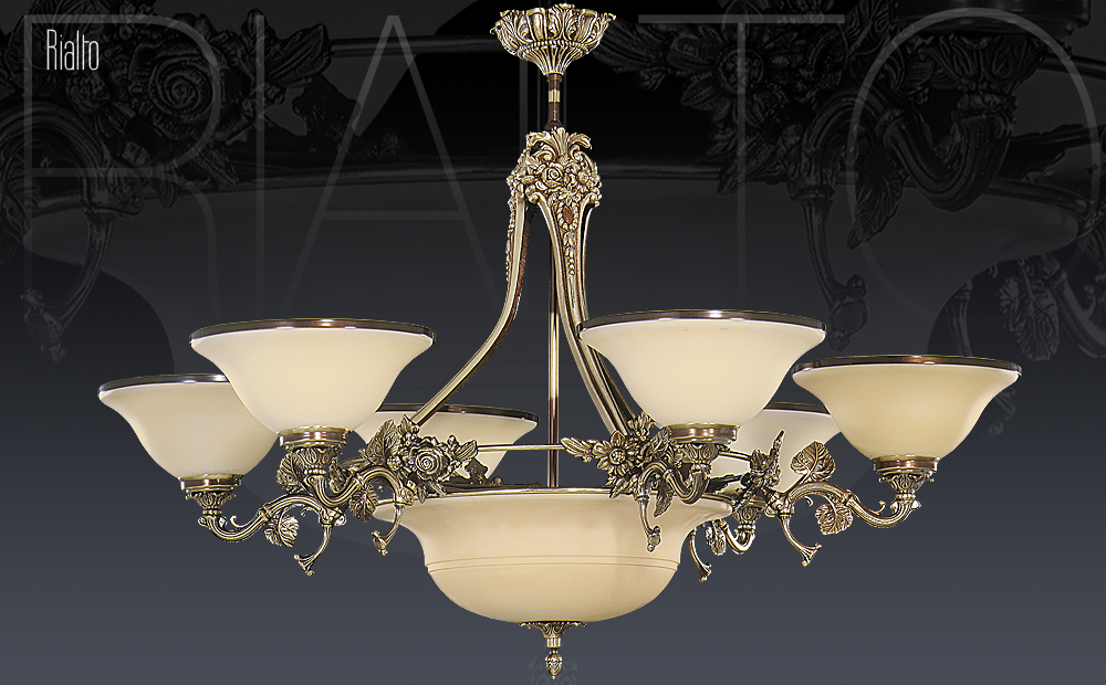 RIALTO CHANDALIER 6+2L AY Ø75X65 CM E14 8X40W 