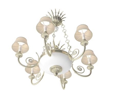 MINERVA CHANDALIER 6+2L AM Ø95X100 CM E14 8X40W
