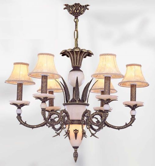 NILO CHANDALIER 6+1L BQ Ø76X61 CM E14 7X40W