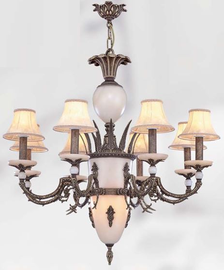 NILO CHANDALIER 8+1L BQ Ø90X85 CM E14 7X40W