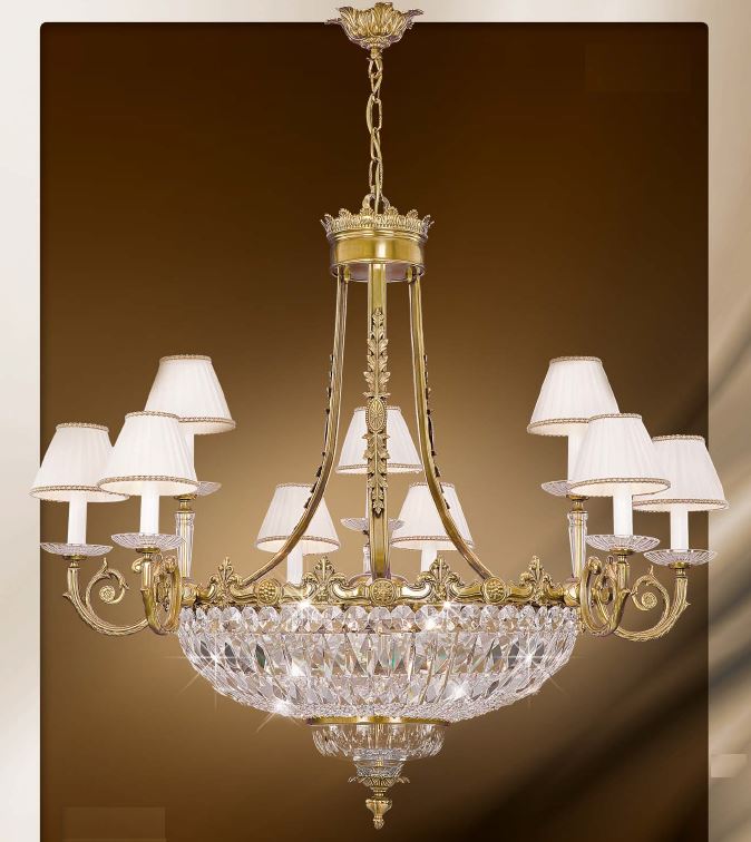 STEPHANIE CHANDALIER 9+6L EA Ø100X98 CM E14 9X40 E27 6X40W