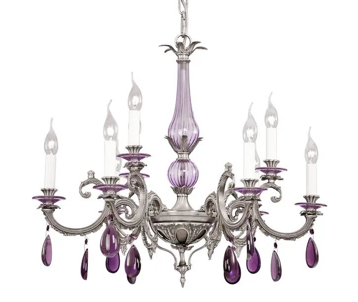 CORA CHANDALIER 6+3L CX-LILAC Ø73X67 CM E14 9X40W