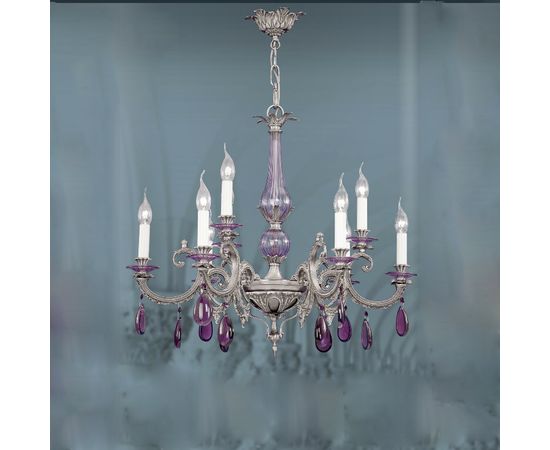 CORA CHANDALIER 6+3L CX-LILAC Ø73X67 CM E14 9X40W