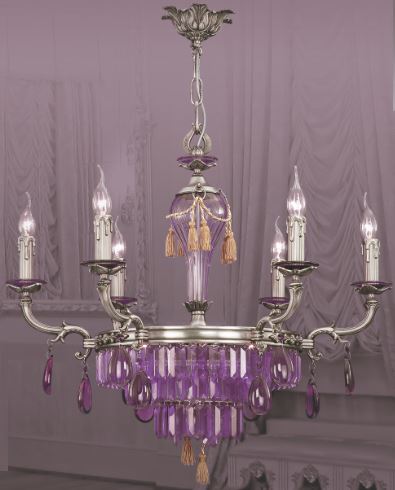 HERA CHANDALIER 6+3L CX-FUME Ø76X67 CM E14 9X40W - alt