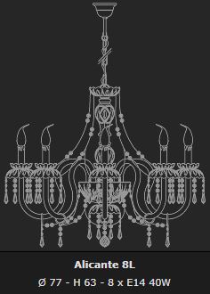 ALICANTE 8L CHANDALIER