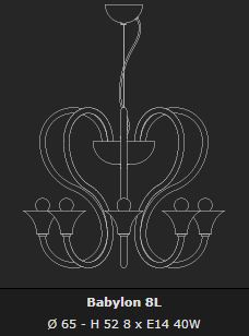 BABYLON 8L CHANDALIER