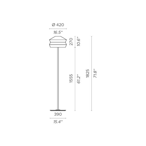 CALYPSO ANTIGUA OUTDOOR 1L FLOOR LAMP