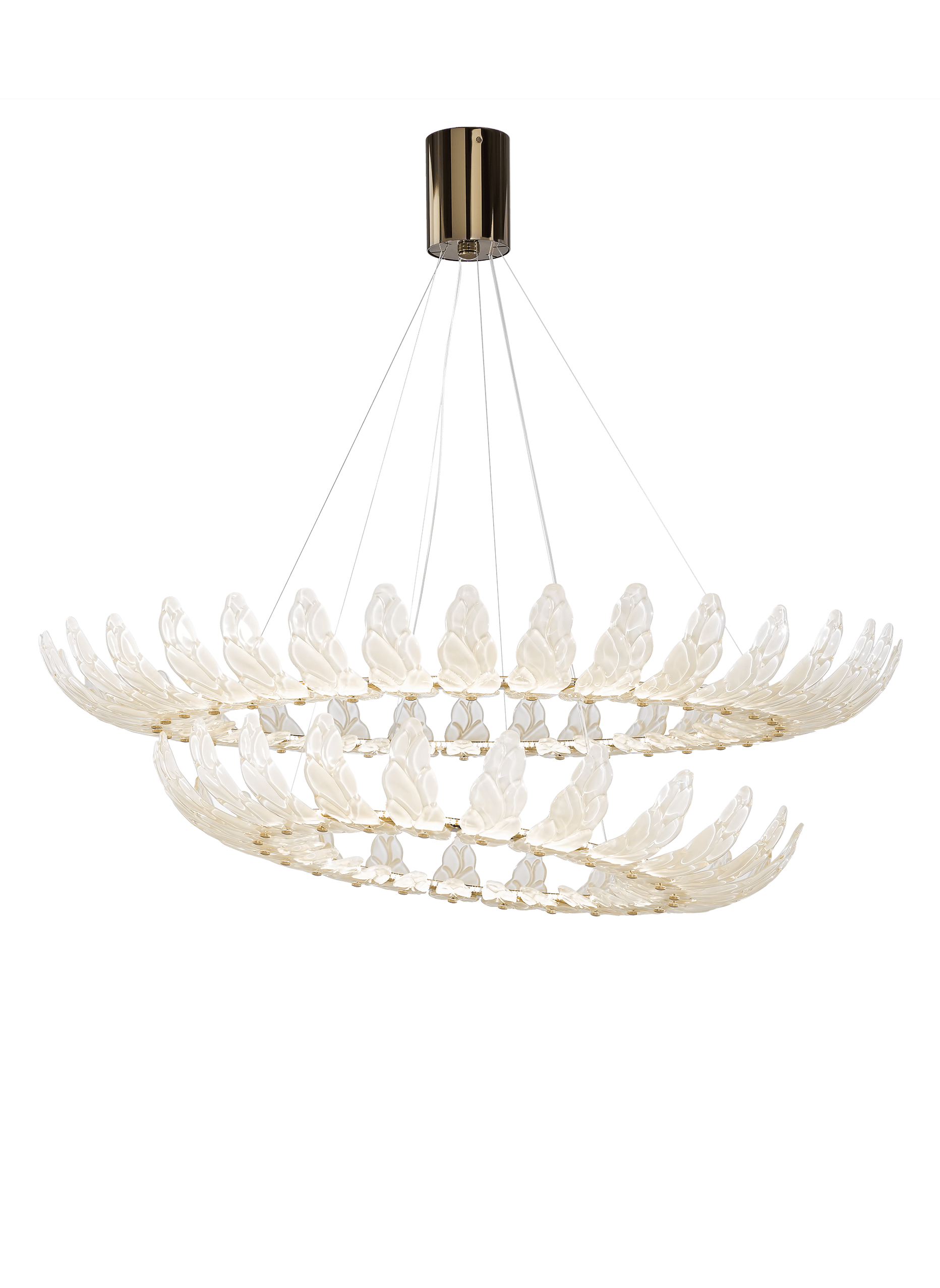 AIRONE PENDANT SATIN TEAK-GOLD NICKEL