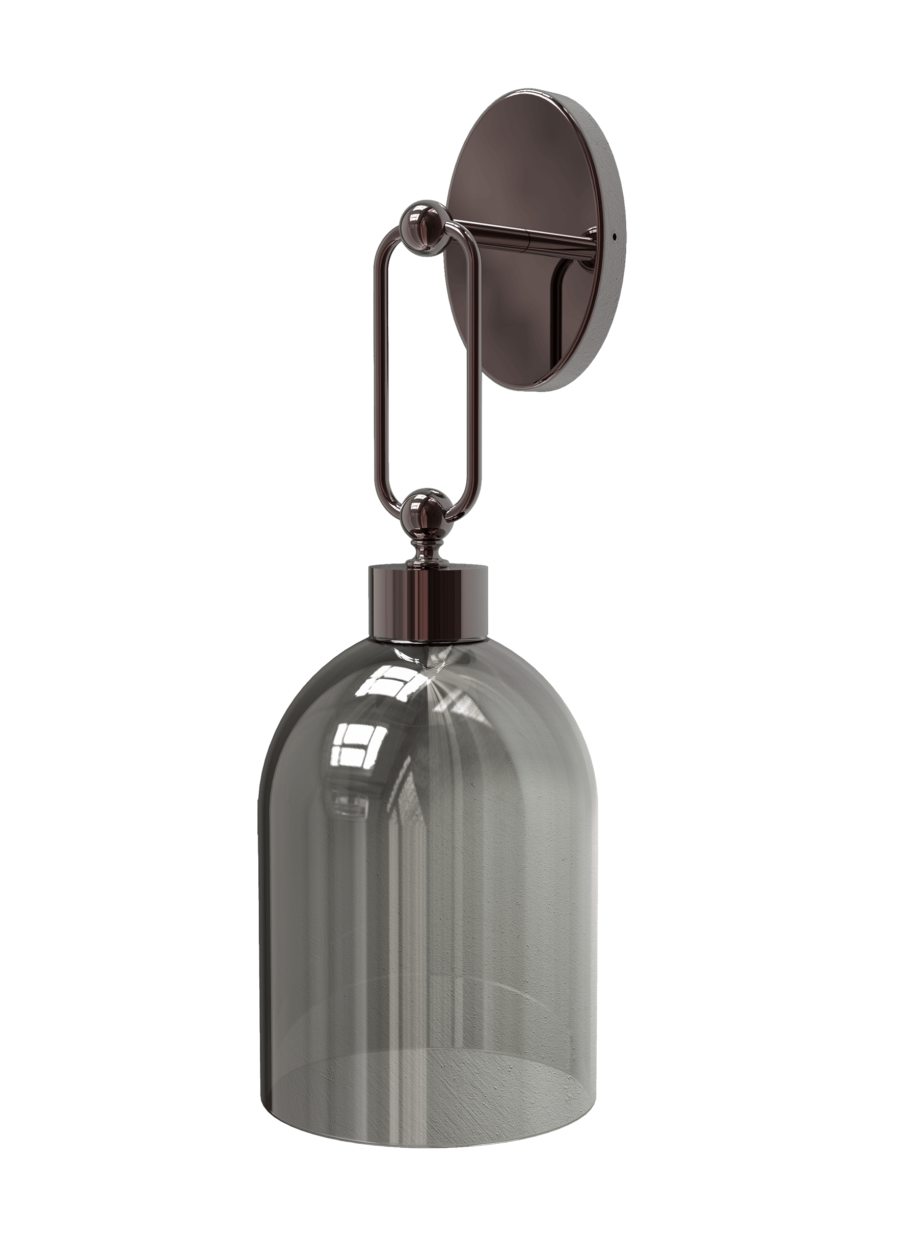 VALENTINA 1L WALL LAMP GREY-FUME