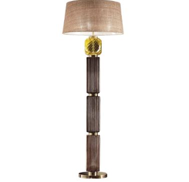 "GREEN GLASS DETAIL, DOVE GLASS AND LIGHT GOLD METAL  FINISH- H.179CM"