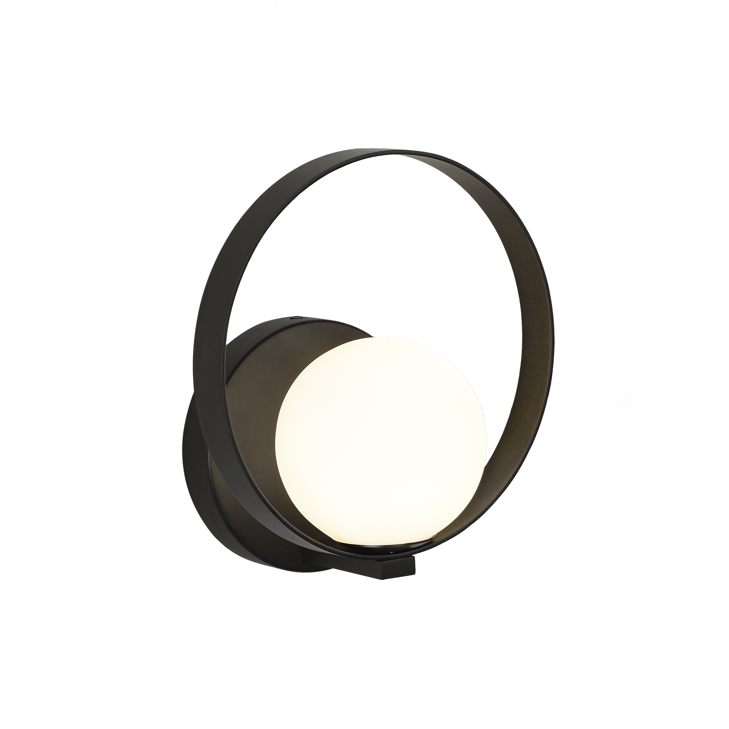 HALO WALL LAMP 1L OPAL-TEXTURED BLACK Ø25X16 CM LED 5W
