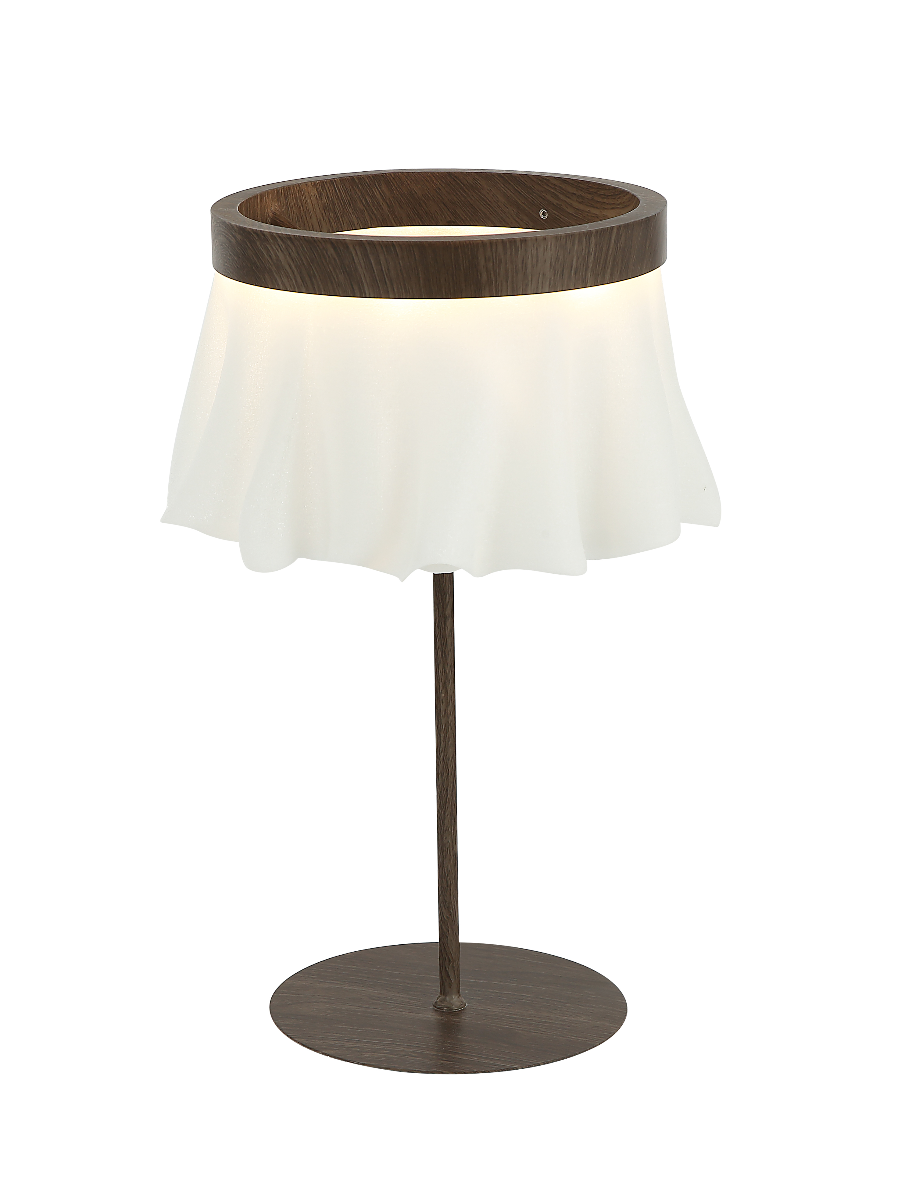 MASA LAMBASI 1L BEYAZ-KAHVERENGİ Shade:Ø28XH20.5(H38.5) CM LED 22W 3000K